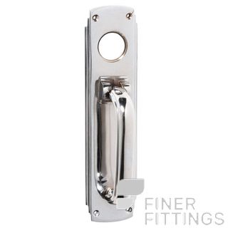 TRADCO 1299 DECO PULL/KNOCKER CYLINDER HOLE CHROME PLATE