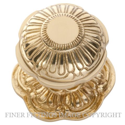 TRADCO 1303 CENTRE DOOR KNOB POLISHED BRASS