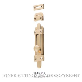 TRADCO 1445 TOWER BOLT 118 X 32MM POLISHED BRASS