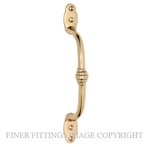 TRADCO 1460 OFFSET HANDLE 180MM POLISHED BRASS