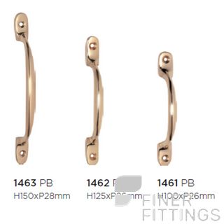 TRADCO 1461 - 1463 PULL HANDLES POLISHED BRASS