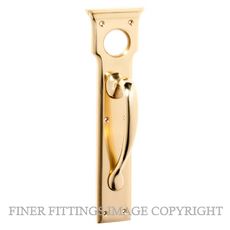 TRADCO 1467 PULL HANDLE CYLINDER HOLE 255 X 75MM POLISHED BRASS