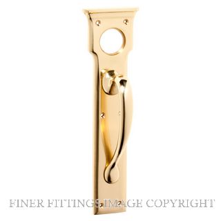 TRADCO 1467 PULL HANDLE CYLINDER HOLE 255 X 75MM POLISHED BRASS