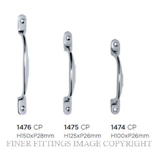 TRADCO PULL HANDLE 100MM CHROME PLATE