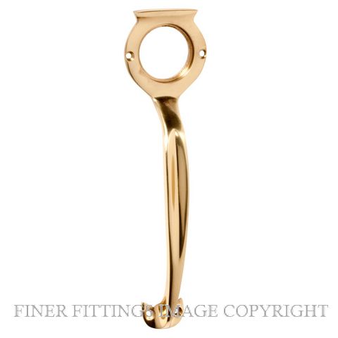 TRADCO PULL HANDLE CYLINDER HOLE 185MM POLISHED BRASS