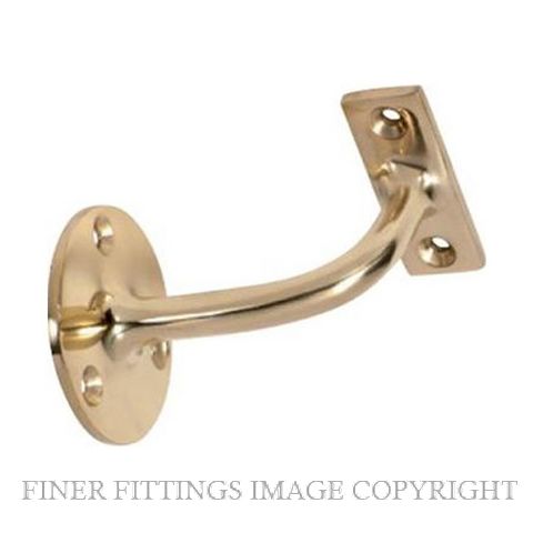 TRADCO 1545 HAND RAIL BRACKET 75MM POLISHED BRASS