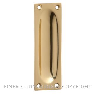 TRADCO 1568 FLUSH PULL 88 X 28MM POLISHED BRASS