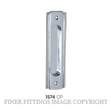 TRADCO 1574 SLIDING DOOR PULL 150 X 43MM CHROME PLATE