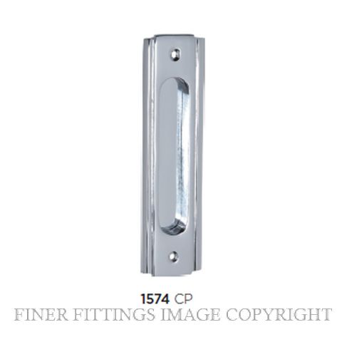 TRADCO 1574 SLIDING DOOR PULL 150 X 43MM CHROME PLATE