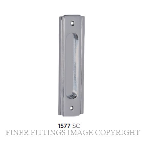 TRADCO 1577 SLIDING DOOR PULL 150 X 43MM SATIN CHROME