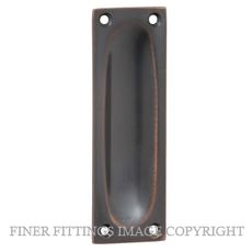 TRADCO 1578 FLUSH PULL 88 X 28MM ANTIQUE COPPER