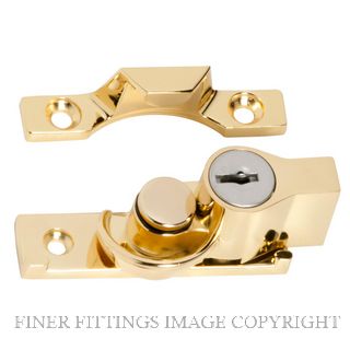 TRADCO 1603 SASH FASTENER KEY OPERATED PVD BRASS