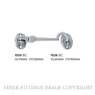 TRADCO 1528 CABIN HOOK 100MM SATIN CHROME