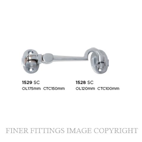 TRADCO 1528 - 1529 CABIN HOOKS SATIN CHROME