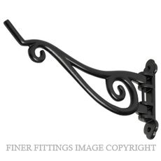 TRADCO 1539 PLANTER HOOK CI 250 X 125MM MATT BLACK