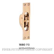 TRADCO 1680 SASH PULLEY POLISHED BRASS