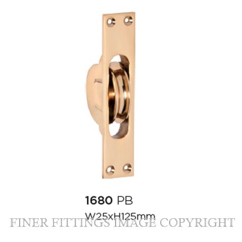 TRADCO 1680 SASH PULLEY POLISHED BRASS