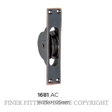 TRADCO 1681 SASH PULLEY ANTIQUE COPPER