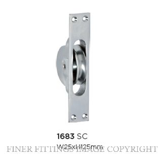 TRADCO 1683 SASH PULLEY SATIN CHROME