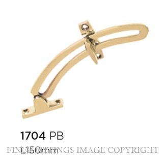 TRADCO 1704 QUADRANT STAY 150MM POLISHED BRASS