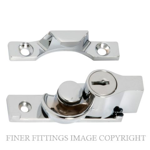 TRADCO 1623 SASH FASTENER KEY OPERATED CHROME PLATE