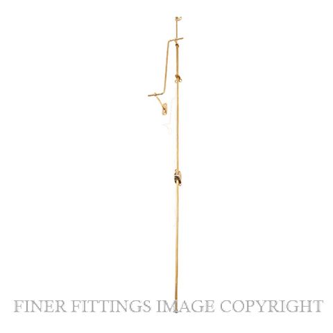 TRADCO 1784 FANLIGHT WINDOW OPERATOR 900MM ROD POLISHED BRASS