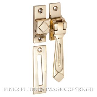 TRADCO 1738 CASEMENT FASTENER -DECO POLISHED BRASS