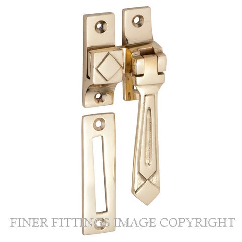 TRADCO 1738 CASEMENT FASTENER -DECO POLISHED BRASS