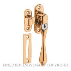 TRADCO 1771 CASEMENT FASTENER KEY OPERATED RH PVD ANTI TARNISH