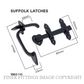 TRADCO 1860 SUFFOLK LATCH MI MATT BLACK