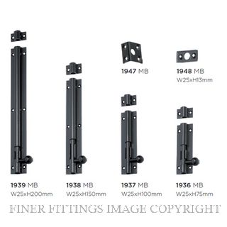 TRADCO 75MM BARREL BOLT MATT BLACK