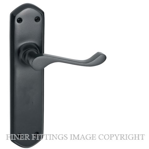 TRADCO WINDSOR LEVER ON PLATE MATT BLACK