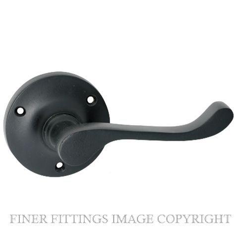 TRADCO VICTORIAN LEVER ON ROSE MATT BLACK