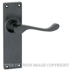 TRADCO VICTORIAN LEVER ON PLATE MATT BLACK