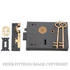 TRADCO 2018 BOX LOCK IRON 120 X 150MM RIGHT HAND ANTIQUE FINISH