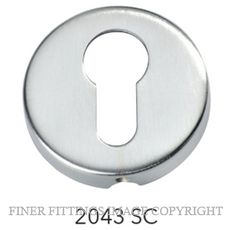 TRADCO 2043 EURO CYLINDER ESCUTCHEON SB SATIN CHROME