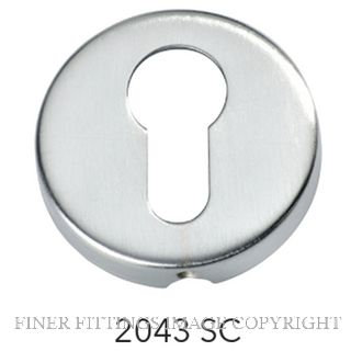 TRADCO 2043 EURO CYLINDER ESCUTCHEON SB SATIN CHROME