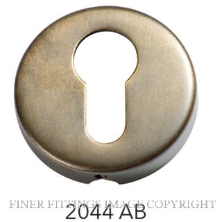 TRADCO 2044 EURO CYLINDER ESCUTCHEON SB ANTIQUE BRASS