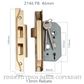 TRADCO 2146 - 2147 REBATED 5 LEVER LOCKS POLISHED BRASS