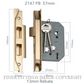 TRADCO 2146 - 2147 REBATED 5 LEVER LOCKS POLISHED BRASS