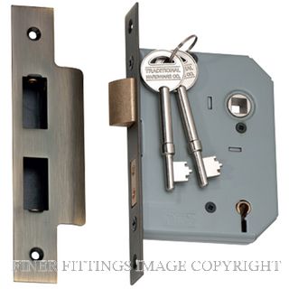 TRADCO 5 LEVER LOCK ANTIQUE BRASS