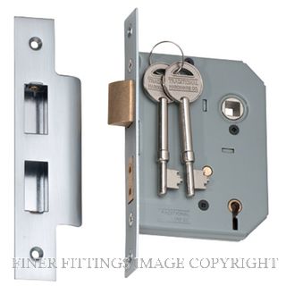 TRADCO 2174 5 LEVER LOCK SATIN CHROME