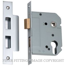 TRADCO 2176 -2177 EURO LOCK SATIN CHROME