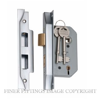 TRADCO 2178 REBATED 5 LEVER LOCK SATIN CHROME