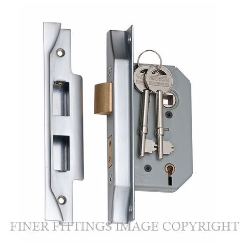 TRADCO 2178 - 2179 REBATED 5 LEVER LOCKS SATIN CHROME