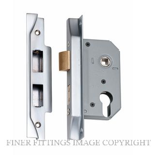 TRADCO 2180 REBATED EURO LOCK SATIN CHROME