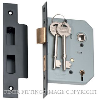 TRADCO 2182 5 LEVER LOCK MATT BLACK