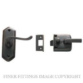 TRADCO 2061 SCREEN DOOR LATCH R/H EXTERNAL ANTIQUE COPPER