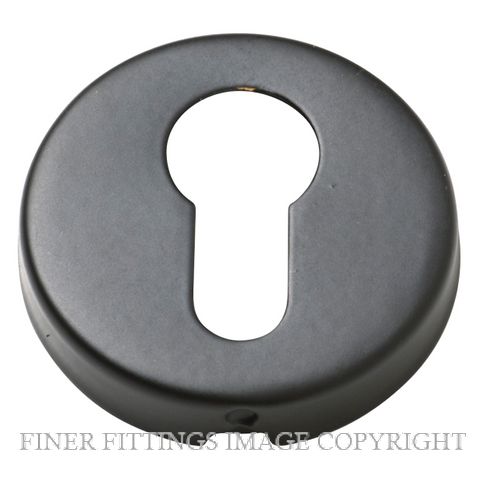 TRADCO 2057 EURO CYLINDER ESCUTCHEON MB MATT BLACK