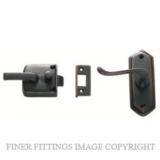 TRADCO 2062 SCREEN DOOR LATCH L/H EXTERNAL ANTIQUE COPPER